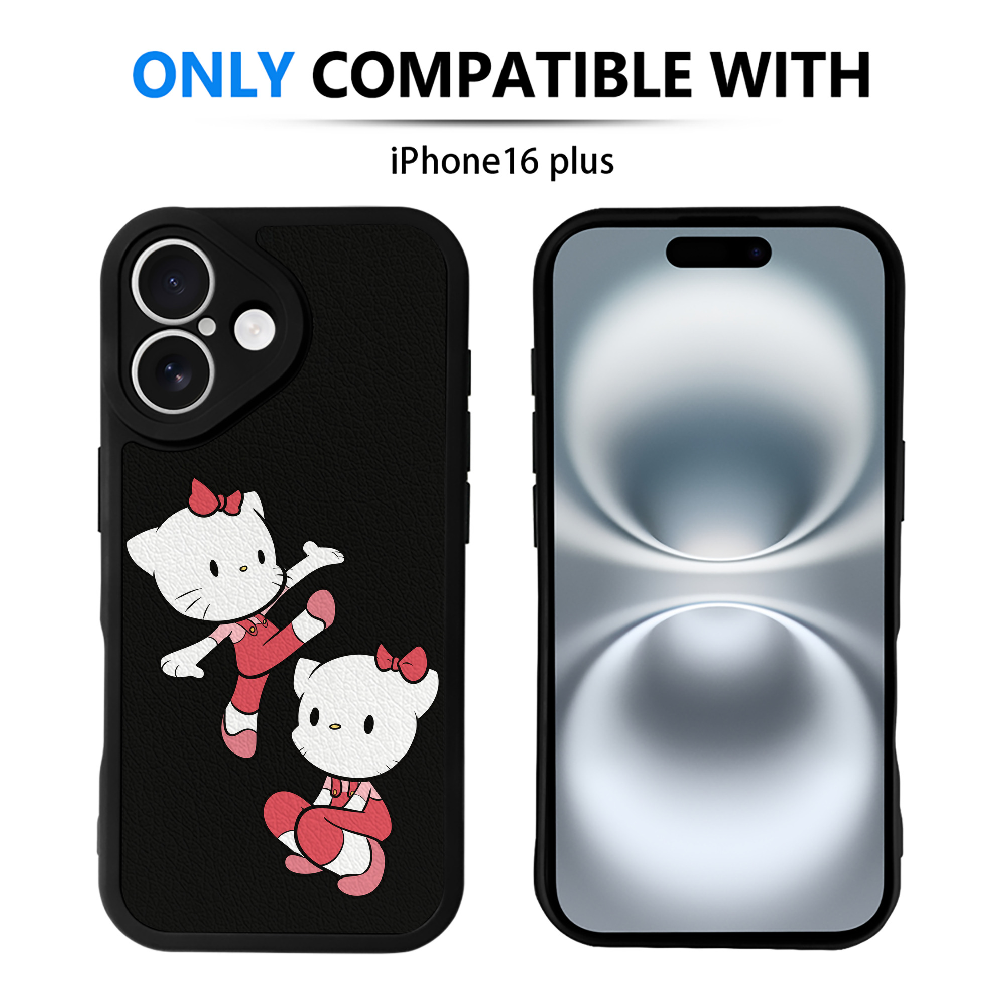（画像用） Hello Kitty ハローキティ 【iPhone 16シリーズ対応】シリコンスマホケース（レザー調） 材質：シリコン